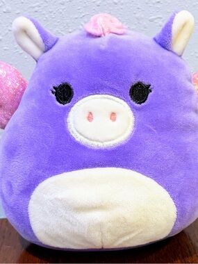 Astrid the Purple Plush Unicorn  5 inch Soft Cuddly Kids Plush Squishmallow